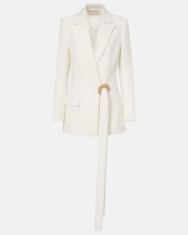 Elie Saab Verzierter Blazer Weiß