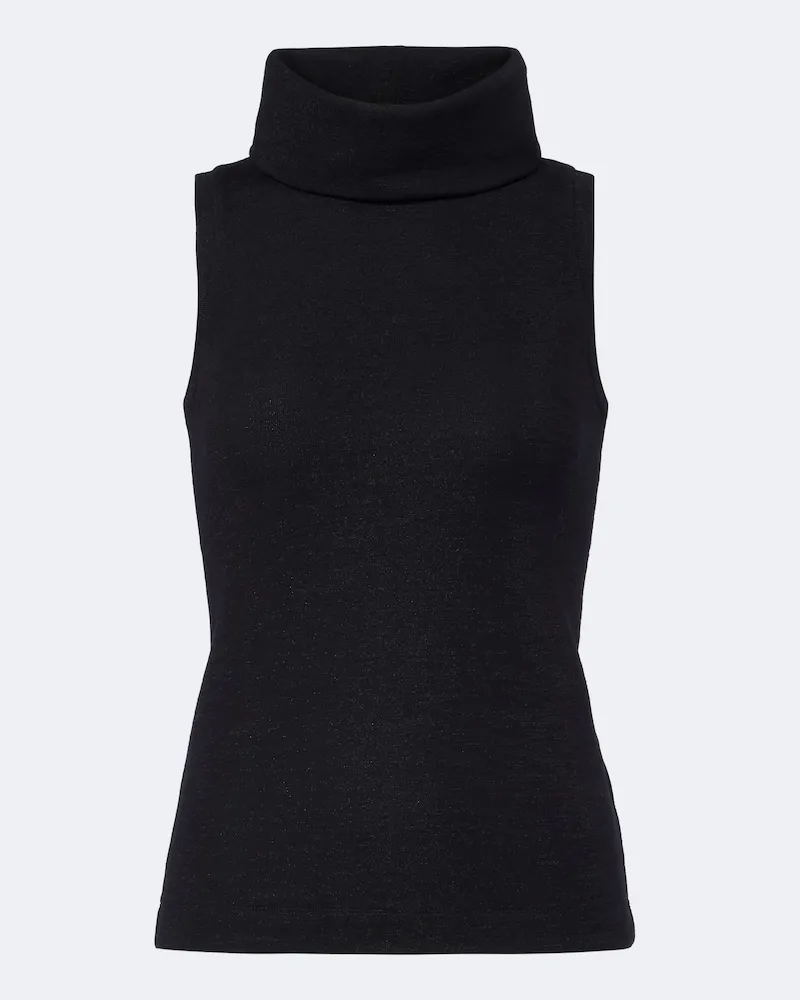 Brunello Cucinelli Top aus einem Wollgemisch Schwarz