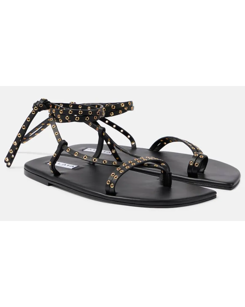 Alaïa Alaia Verzierte Sandalen Marsa aus Leder Schwarz