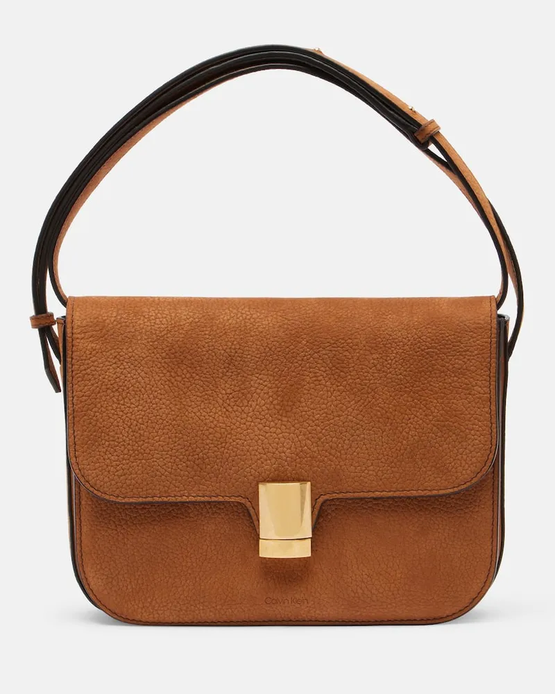 Calvin Klein Schultertasche Tilla Small aus Leder Braun