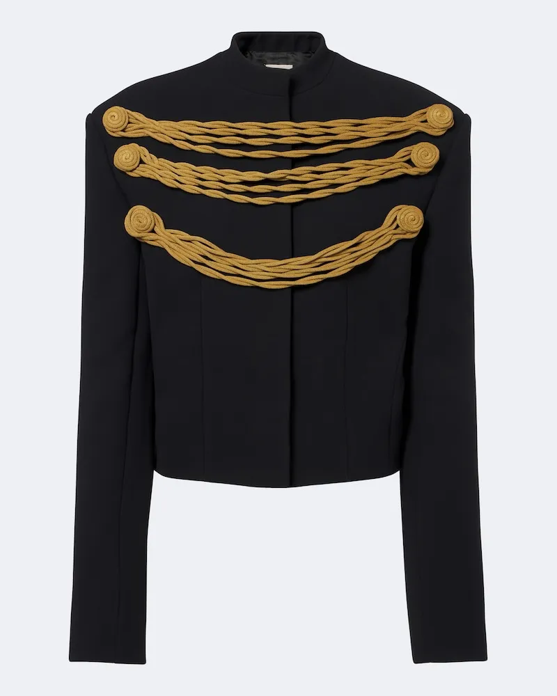 KHAITE Bestickte Jacke York Schwarz