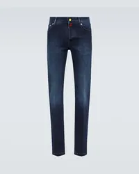 Kiton Mid-Rise Skinny Jeans Blau