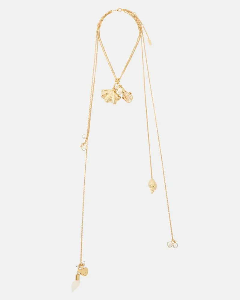 Chloé Chloé Halskette Chloé Shells mit Zierperlen Gold