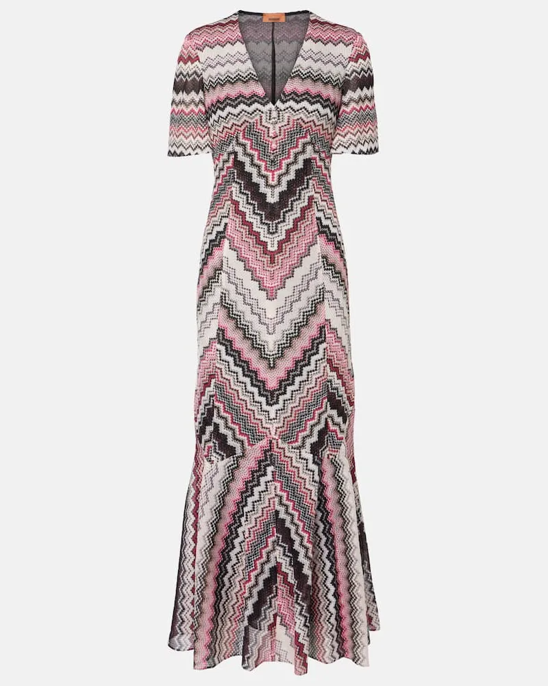 Missoni Maxikleid aus Häkelstrick Multicolor