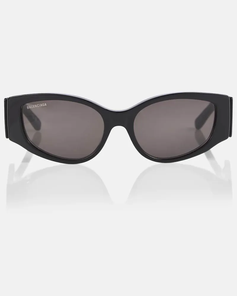Balenciaga Ovale Sonnenbrille Schwarz