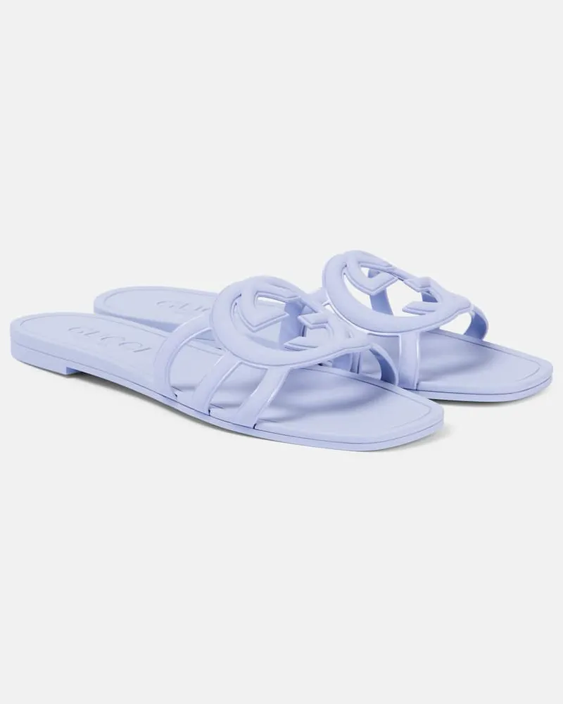 Gucci Pantoletten Interlocking G Lila