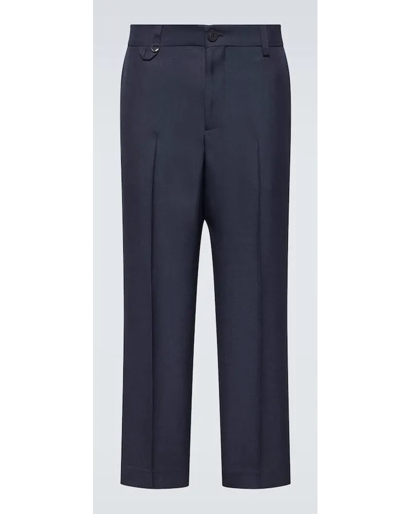Jacquemus Cropped-Hose Le Pantalon Cabri Blau