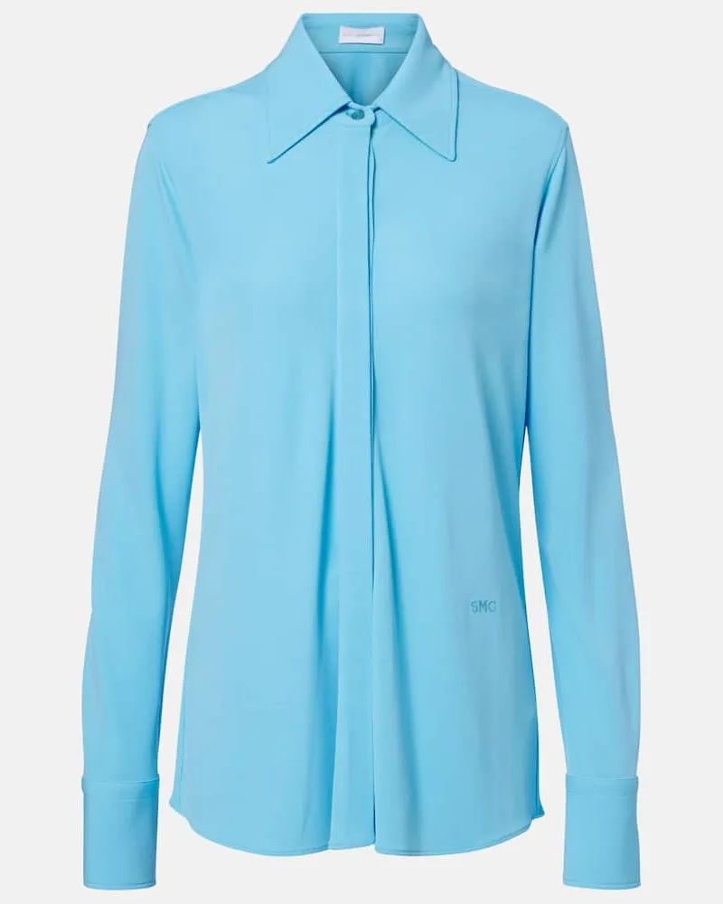 Stella McCartney Hemd aus Popeline Blau