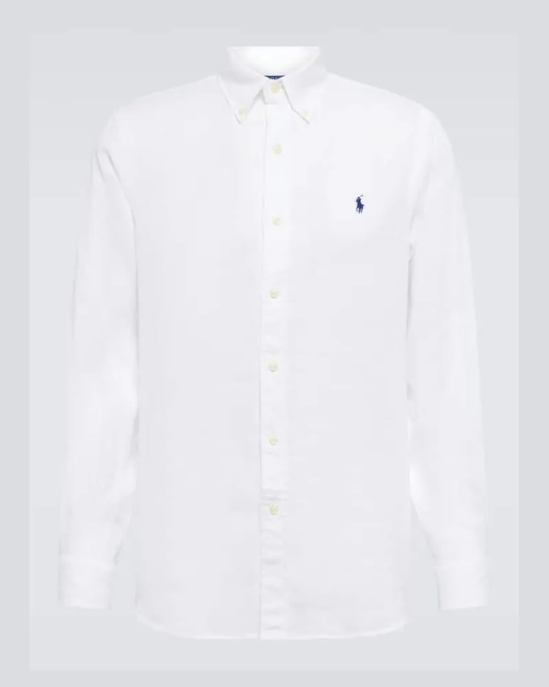 Ralph Lauren Hemd aus Leinen Weiß