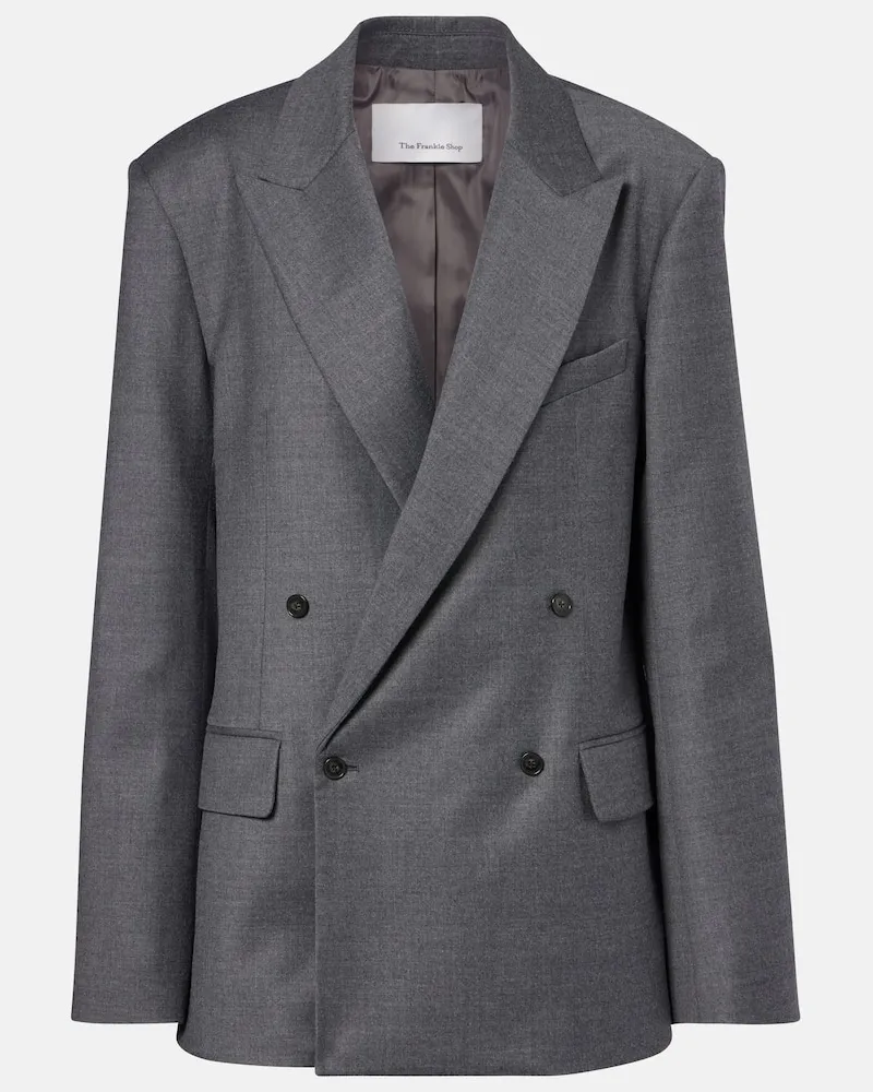 FRANKIE Shop Blazer Newark aus einem Wollgemisch Grau