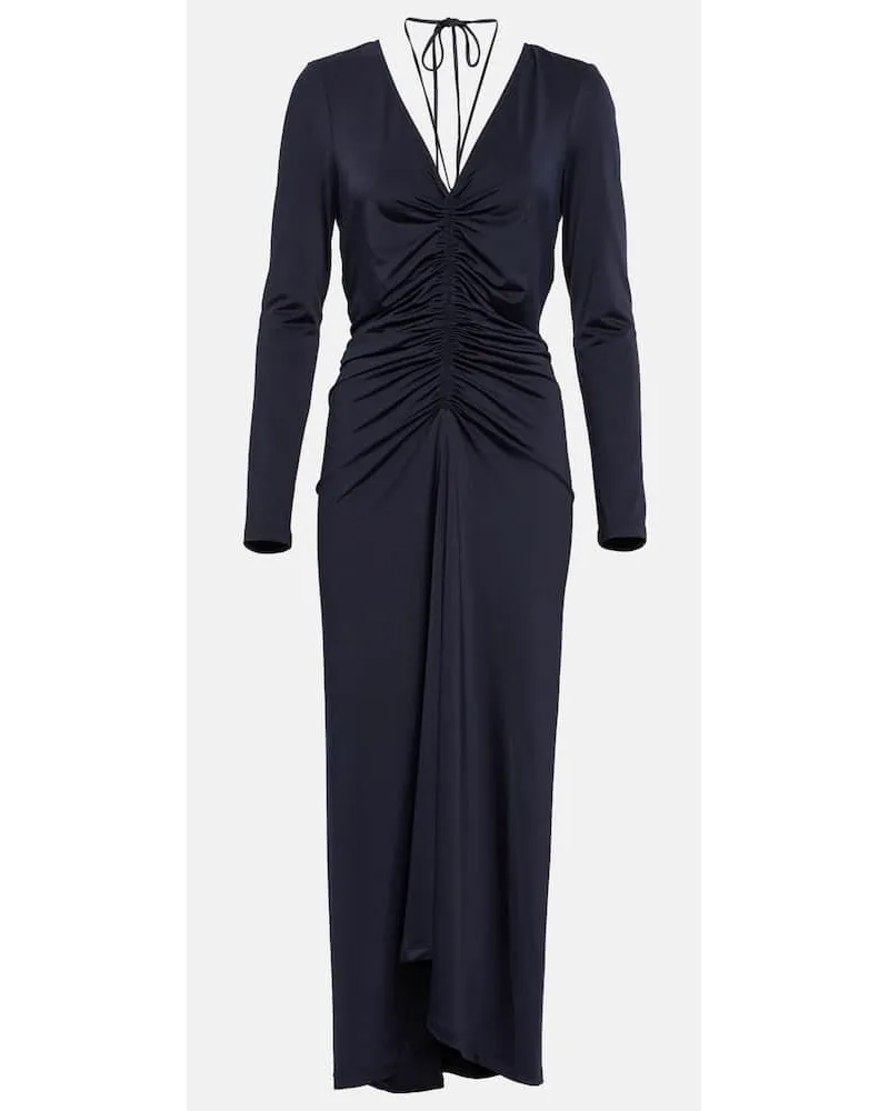 Veronica Beard Midikleid Gilbert aus Jersey Schwarz