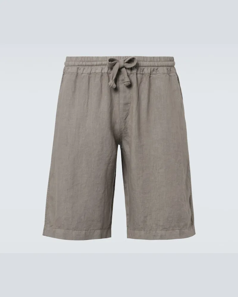 Fedeli Bermuda-Shorts Vico aus Leinen Braun