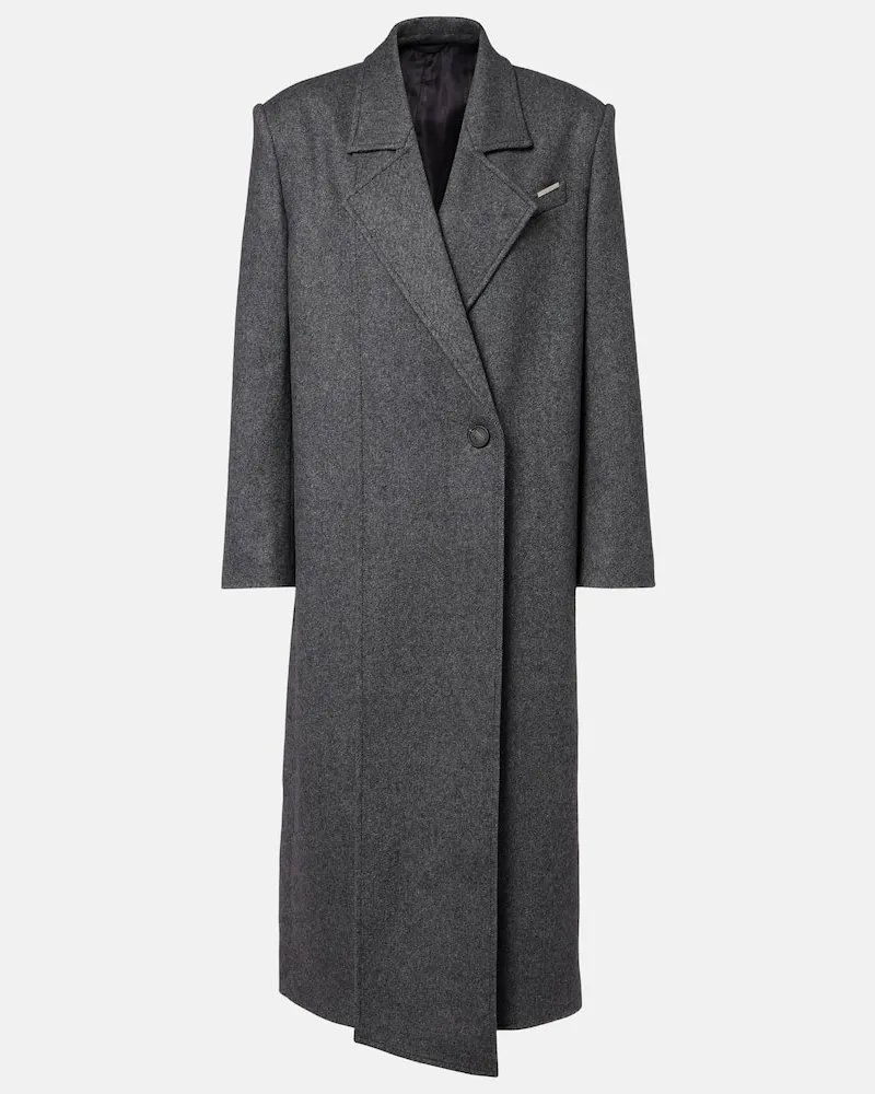 ATTICO Mantel aus einem Wollgemisch Grau