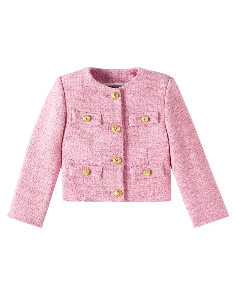 Balmain Jacke aus Tweed Pink