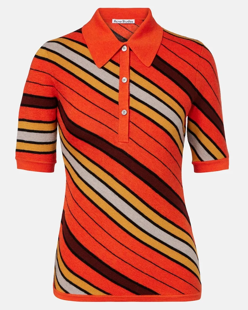 Acne Studios Polohemd aus Wolle Orange