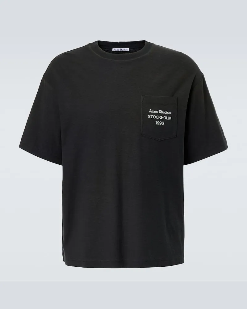 Acne Studios T-Shirt aus einem Baumwollgemisch Schwarz