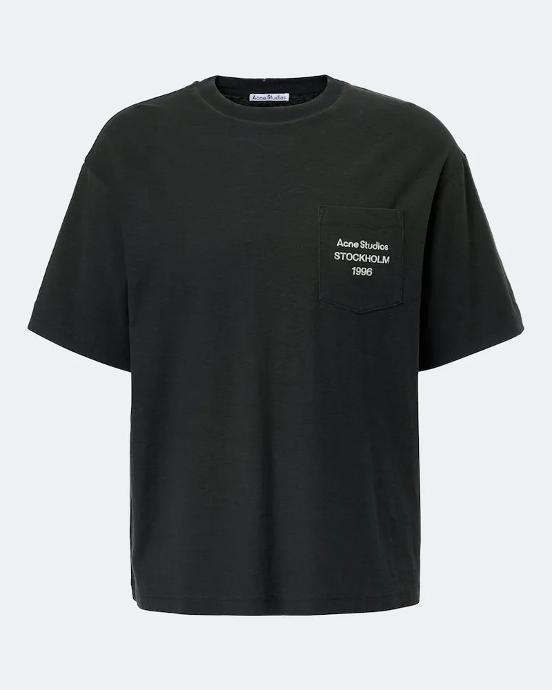 Acne Studios T-Shirt aus einem Baumwollgemisch Schwarz