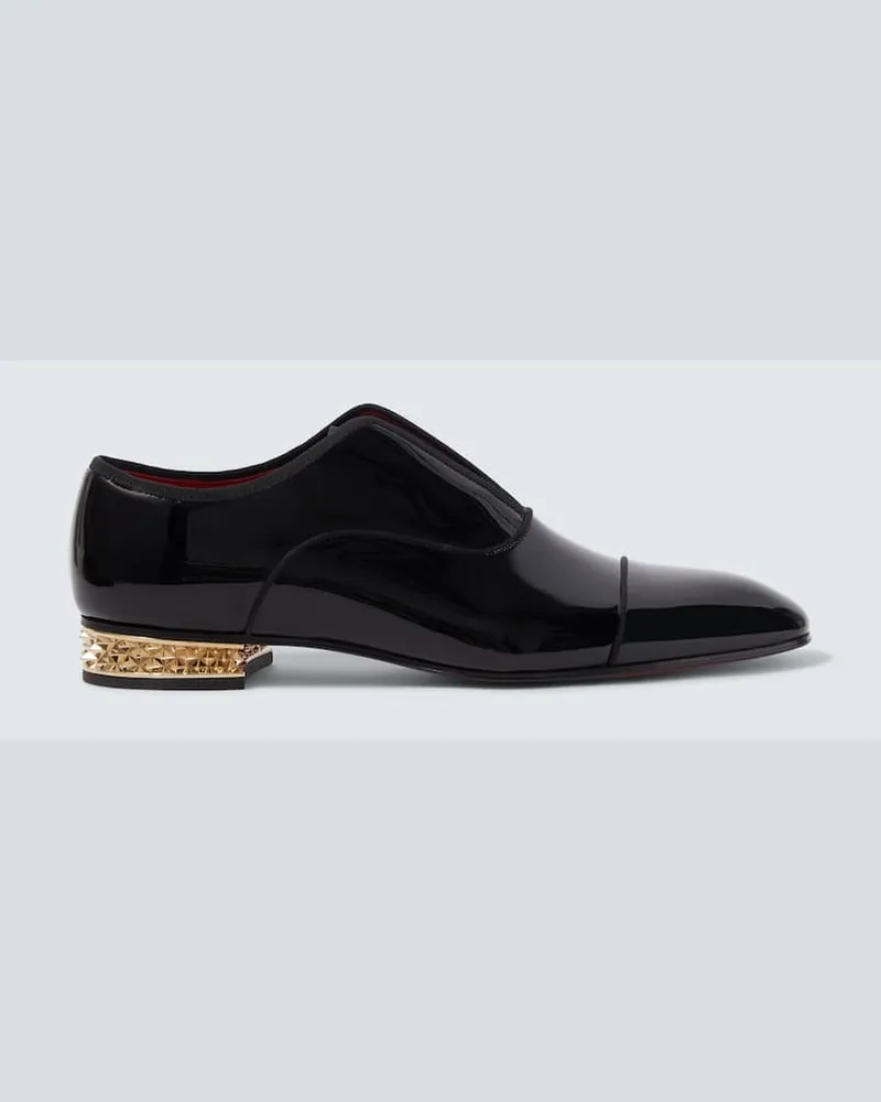 Christian Louboutin Loafers Alphamale Rocks aus Lackleder Schwarz