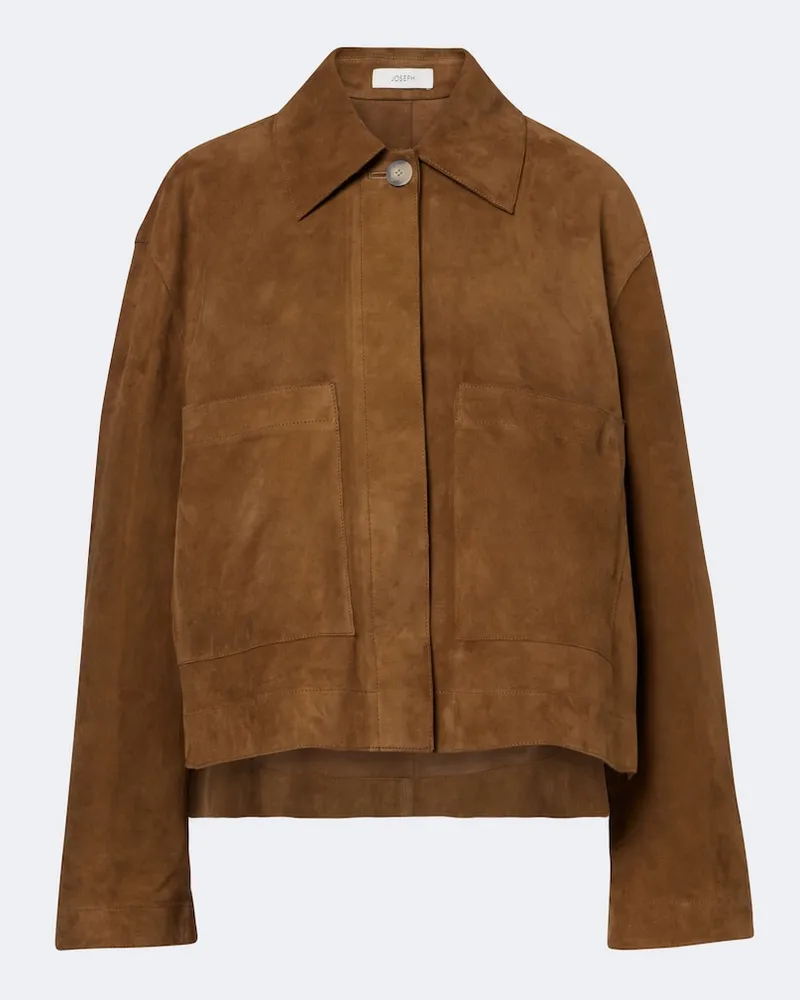 Joseph Jacke Aitna aus Veloursleder Beige