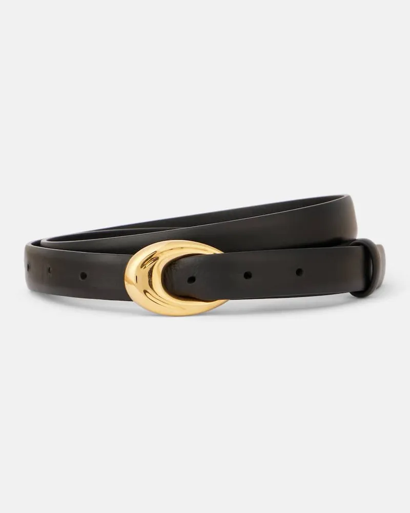 KHAITE Gürtel Olivia aus Leder Schwarz