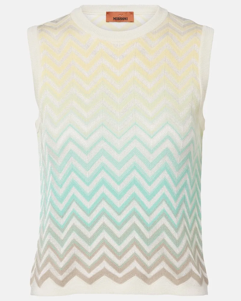 Missoni Top aus einem Baumwollgemisch Weiß