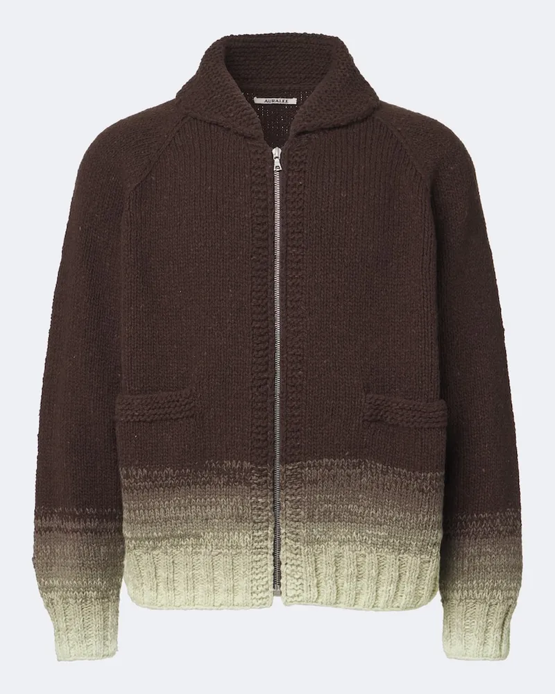 AURALEE Cardigan aus Wolle Braun