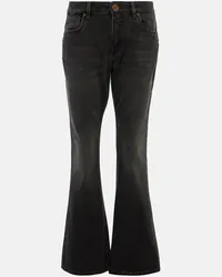 Balmain Low-Rise Bootcut Jeans Western Schwarz