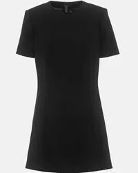 Saint Laurent Minikleid aus Wolle Schwarz