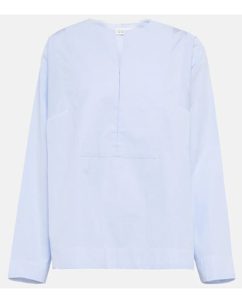 Co Bluse aus Baumwolle Blau