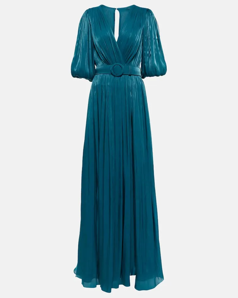 COSTARELLOS Robe Brennie aus Georgette Grün
