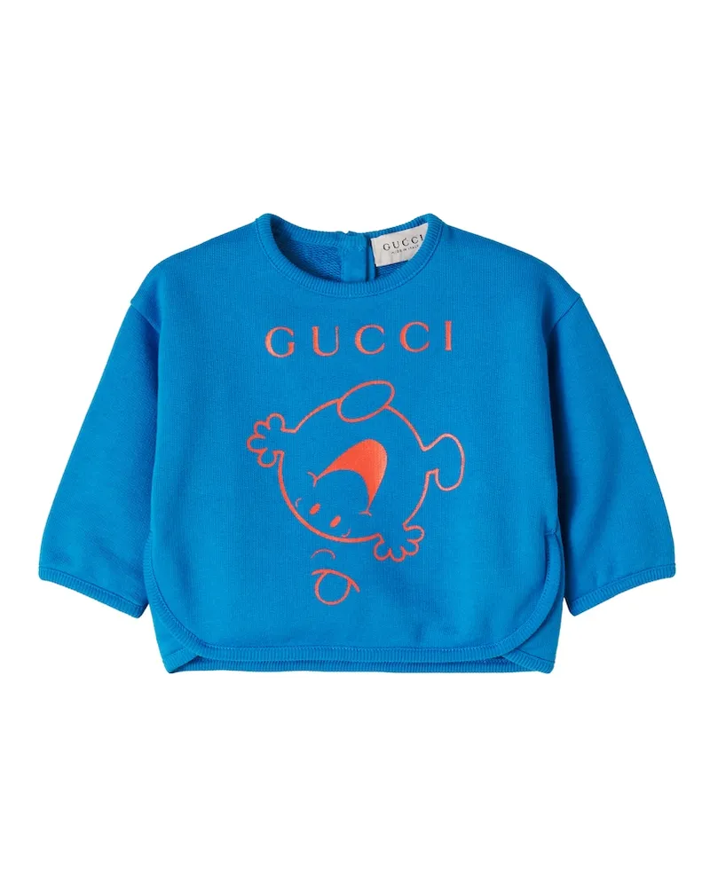 Gucci X Mr. Men Sweatshirt Little Miss Baby Blau