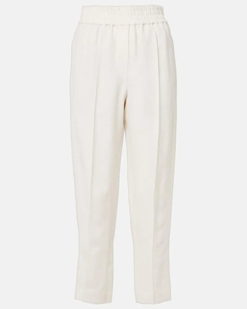 Brunello Cucinelli Hose aus Twill Beige