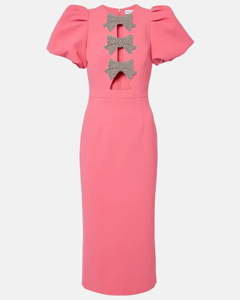 Rebecca Vallance Midikleid Posey mit Kristallen Rosa
