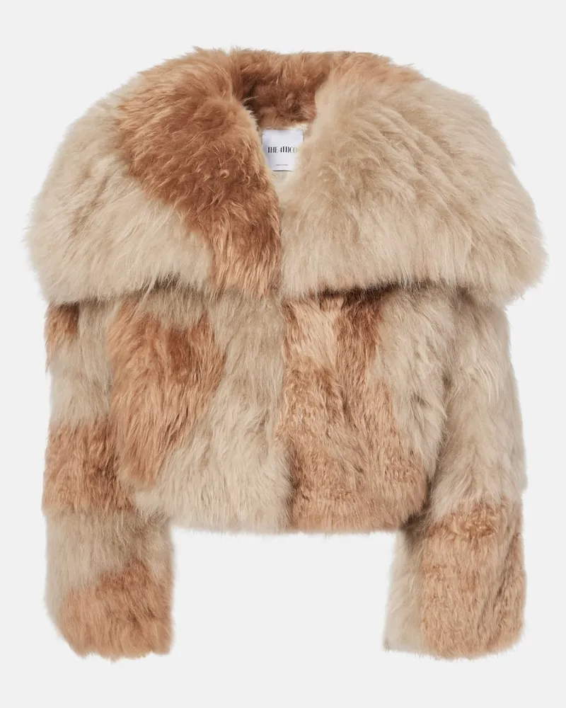 ATTICO Bomberjacke aus Shearling Beige