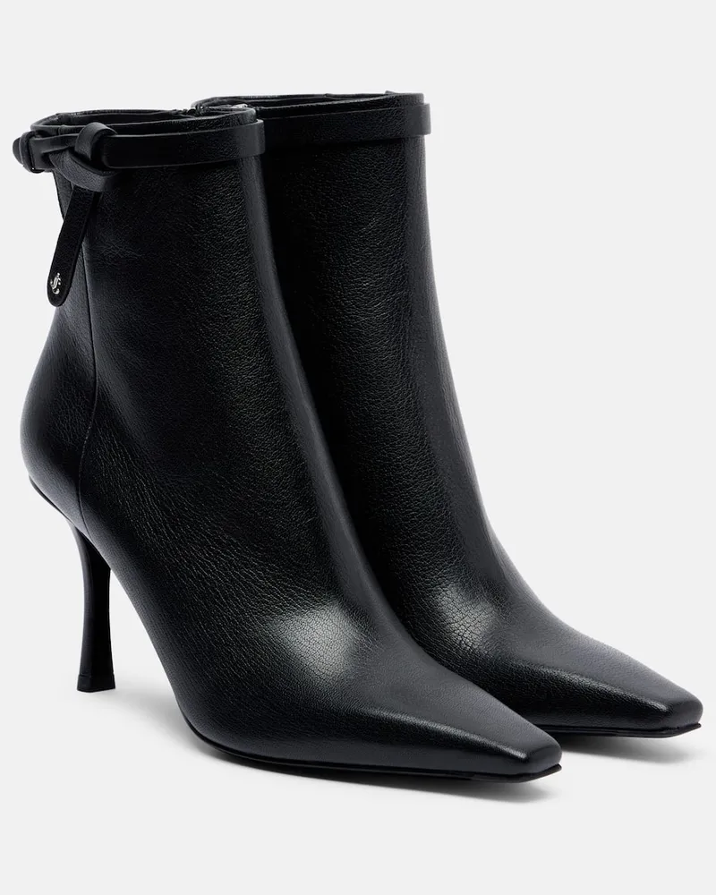 Jimmy Choo Ankle Boots Camie 85 aus Leder Schwarz