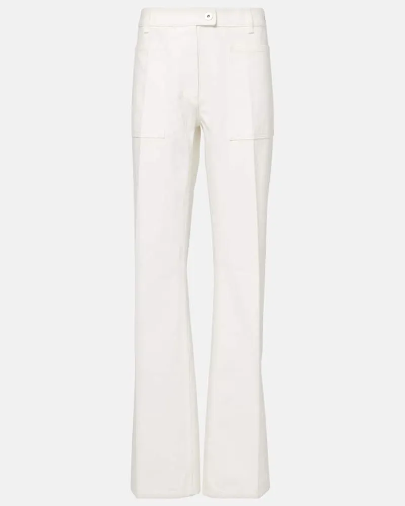 Ferragamo Mid-Rise Straight Jeans Weiß