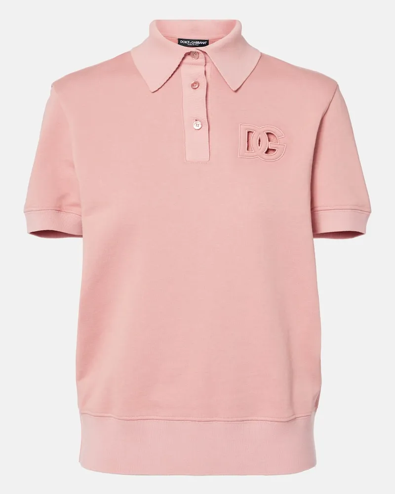 Dolce & Gabbana Polohemd aus Baumwolle Rosa
