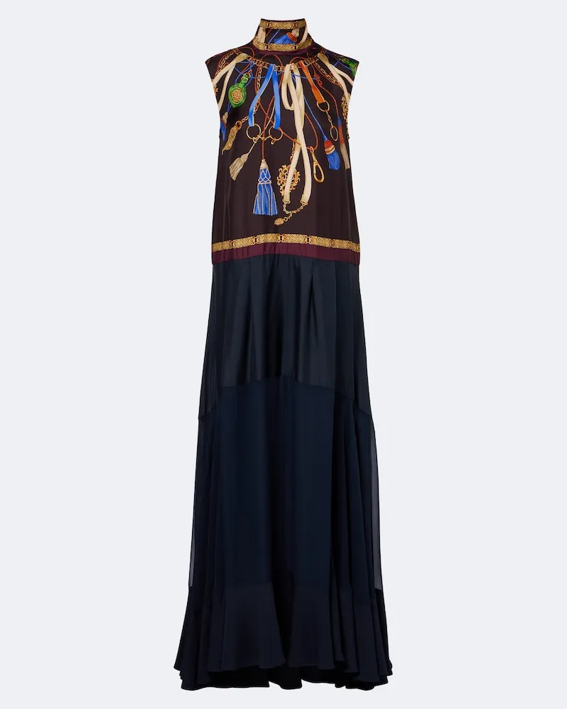 Etro Bedruckte Robe aus Seiden-Twill Multicolor