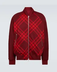 Burberry Bomberjacke aus einem Wollgemisch Rot