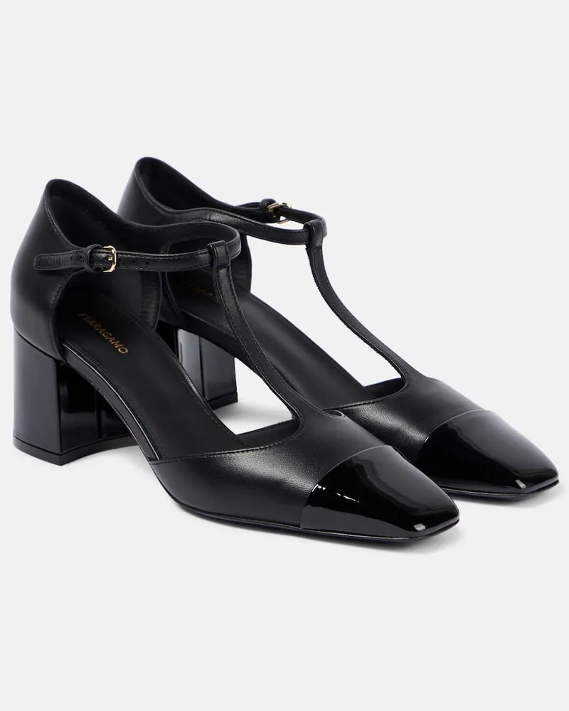 Ferragamo Pumps Marilu 60 aus Leder Schwarz