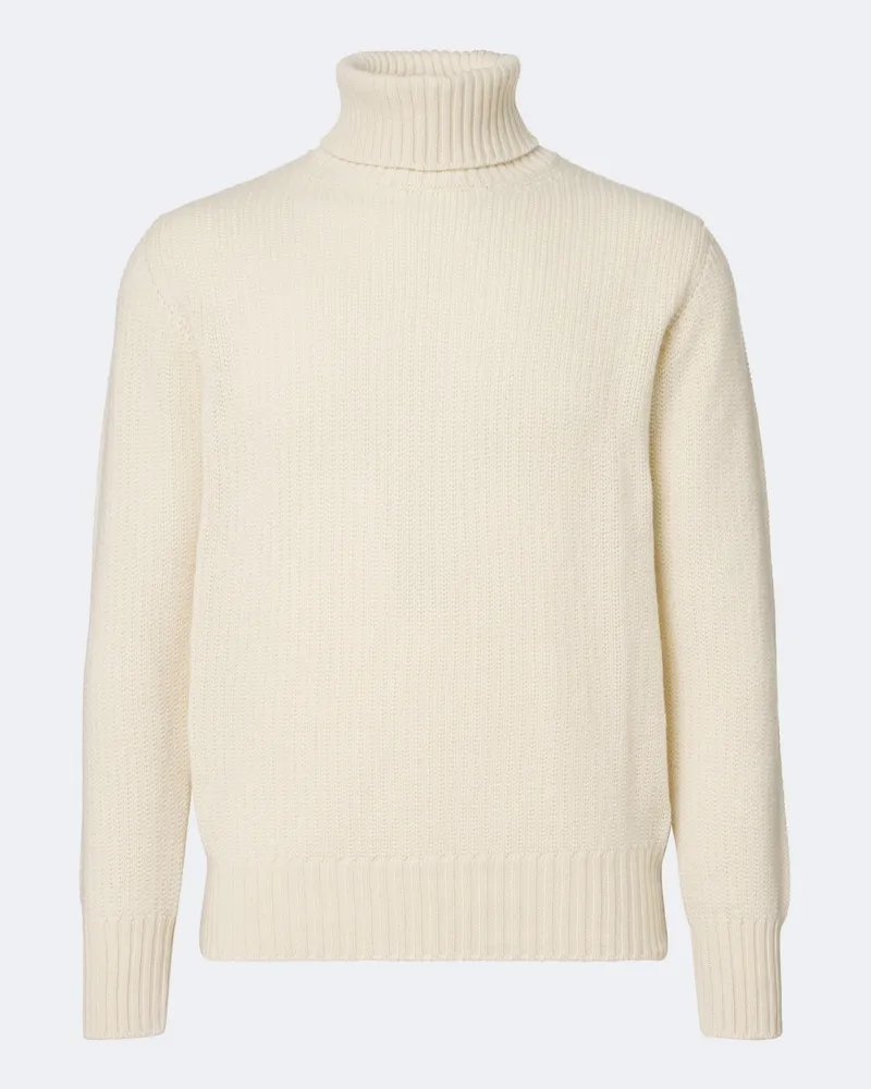 Stoffa Stòffa Rollkragenpullover aus Kaschmir Weiß