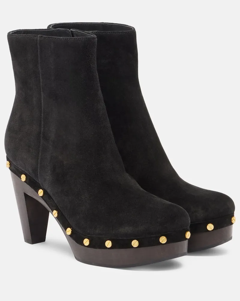 Veronica Beard Ankle Boots Gavi aus Veloursleder Schwarz