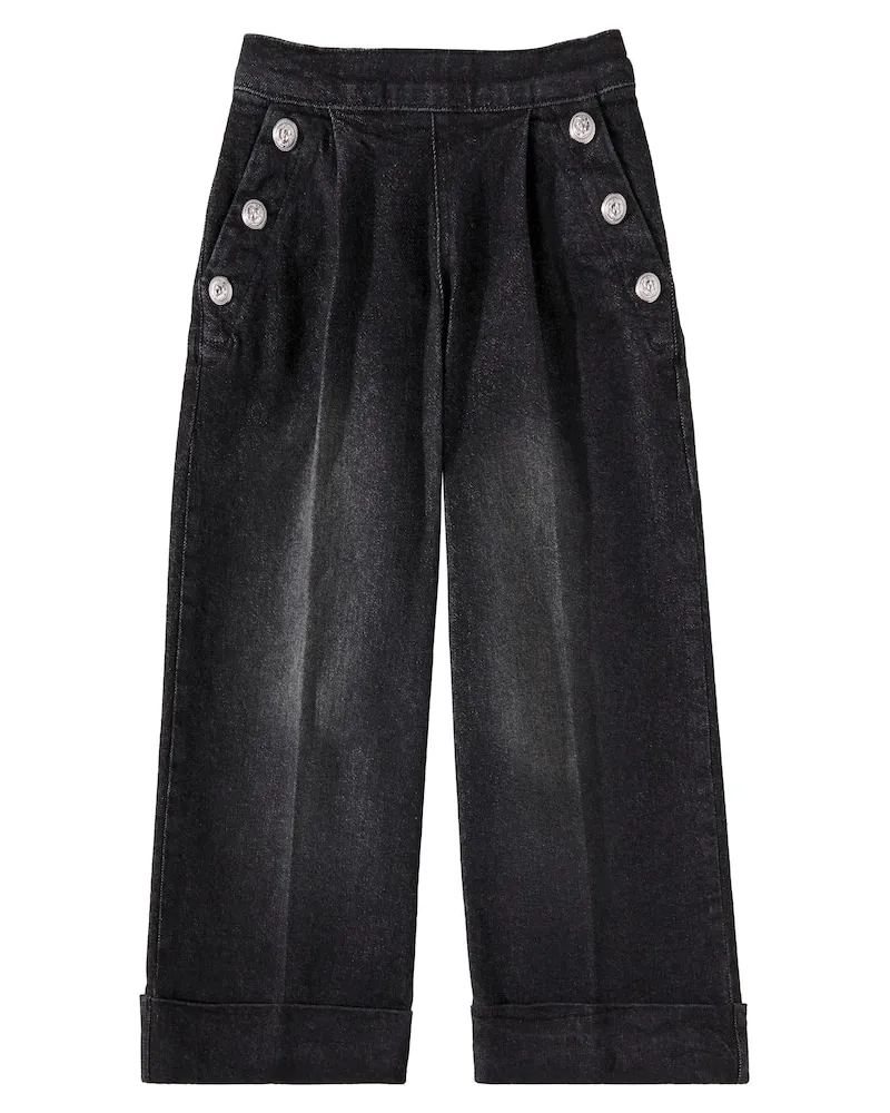 Balmain Verzierte Jeans Grau