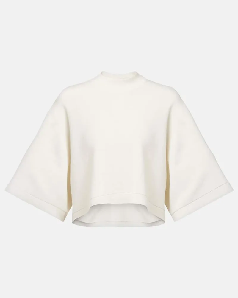 Alaïa Alaïa Cropped-Top aus einem Baumwollgemisch Weiß