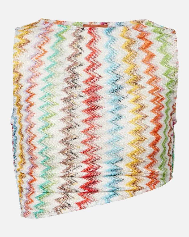 Missoni Cropped-Top Zigzag aus Häkelstrick Multicolor