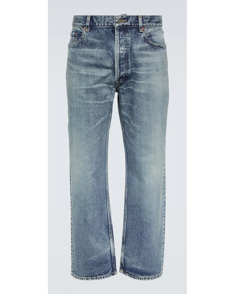 Saint Laurent Straight Jeans Mick Blau