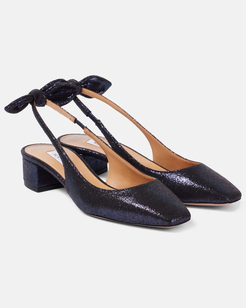 Aquazzura Slingback-Pumps Very Bow 35 Blau