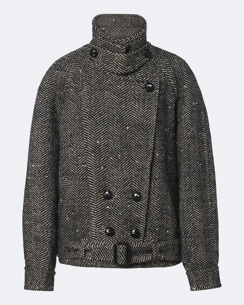 Isabel Marant Jacke Elvane aus Wolle Schwarz