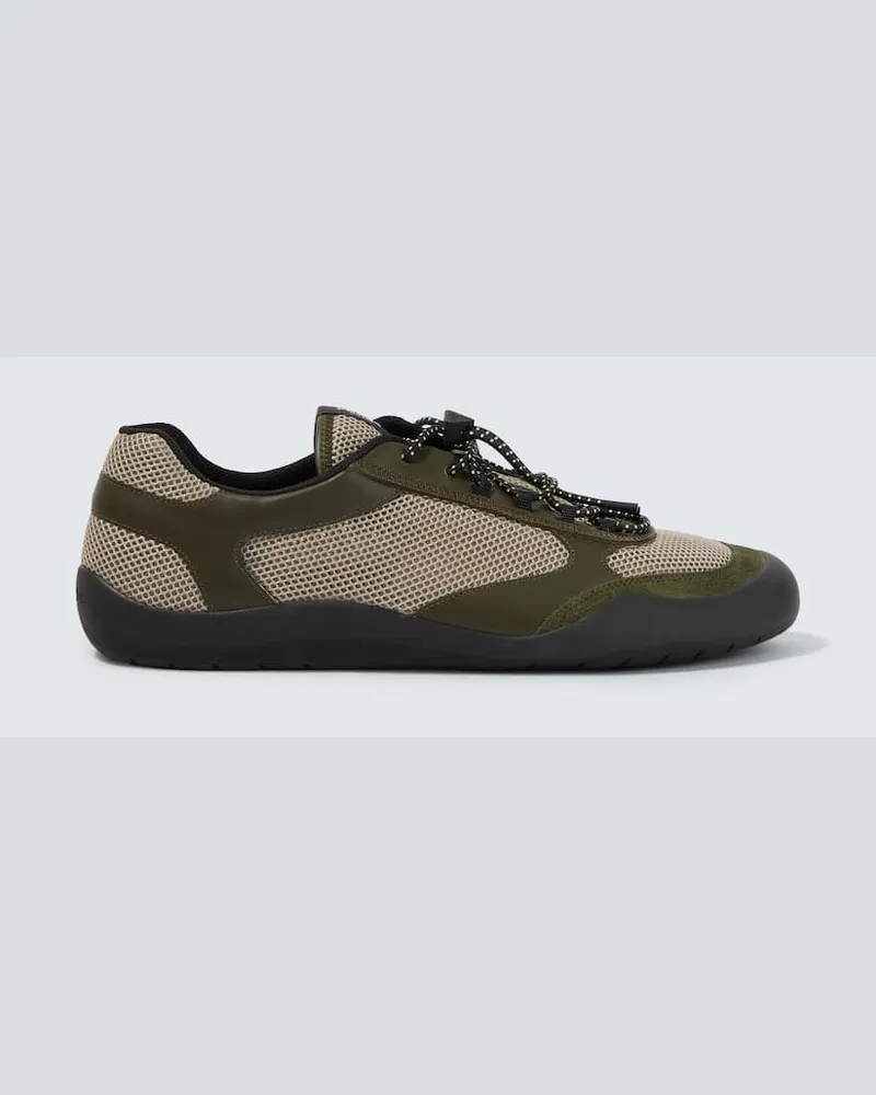 Prada Sneakers Speedrock mit Leder Grün