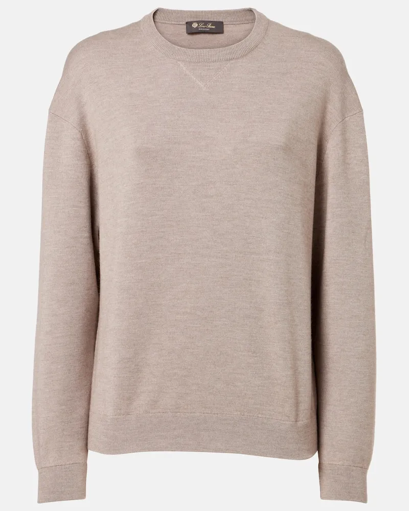 Loro Piana Pullover Balfour aus Kaschmir, Wolle und Seide Braun